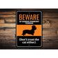 Beware Of Dandie Dinmont Terrier Dog Don't Trust The Cat Either Sign