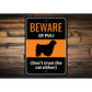 Beware Of Puli Dog Don't Trust The Cat Either Sign