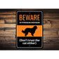 Beware Of Pyrenean Shepherd Dog Don't Trust The Cat Either Sign