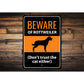 Beware Of Rottweiler Dog Don't Trust The Cat Either Sign