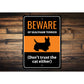 Beware Of Sealyham Terrier Dog Don't Trust The Cat Either Sign