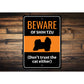 Beware Of Shih Tzu Dog Don't Trust The Cat Either Sign