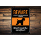 Beware Of Soft Coated Wheaten Terrier Dog Don't Trust The Cat Either Sign