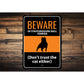 Beware Of Staffordshire Bull Terrier Dog Don't Trust The Cat Either Sign
