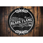 Black Flame Candle Halloween Sign