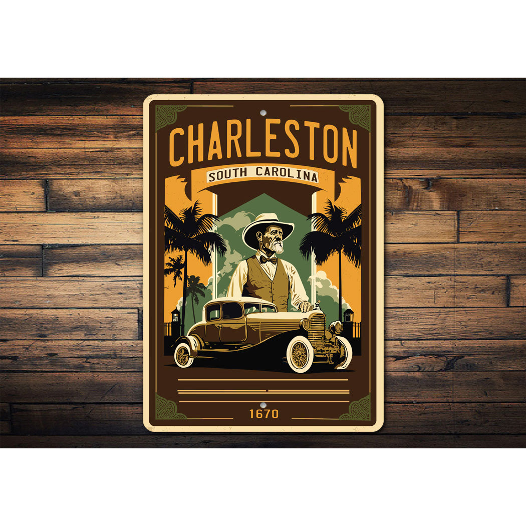 Charleston South Carolina 1670 Car Sign