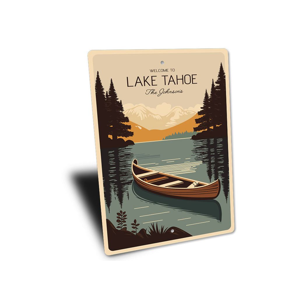 Custom Mountian Lake Home Sign