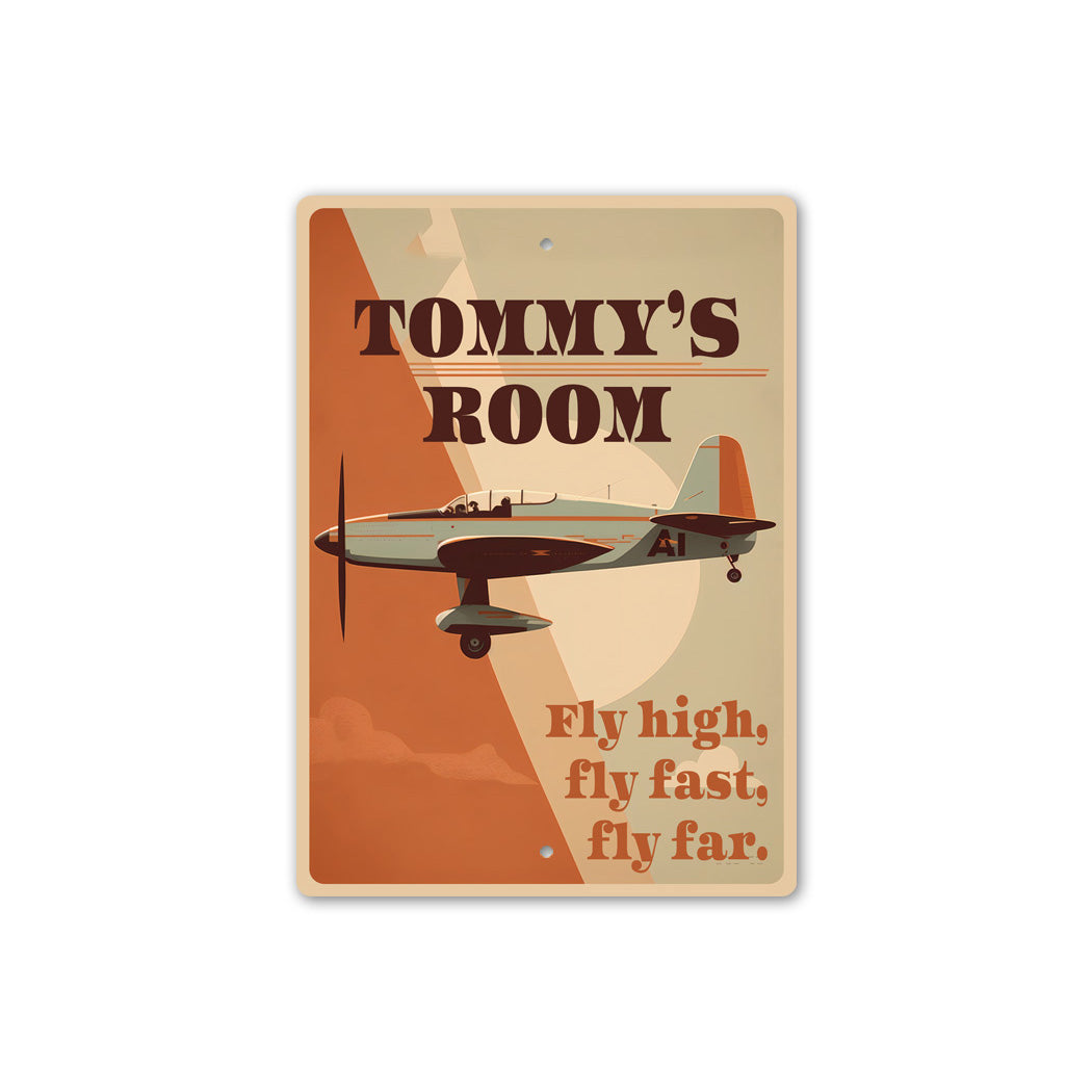 Fly High Far Fast Kids Room Sign