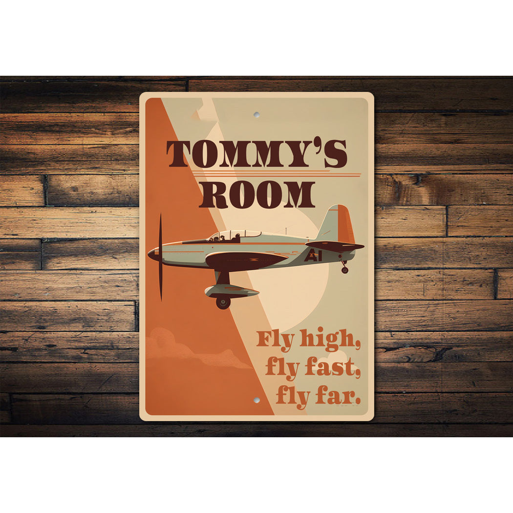 Fly High Far Fast Kids Room Sign