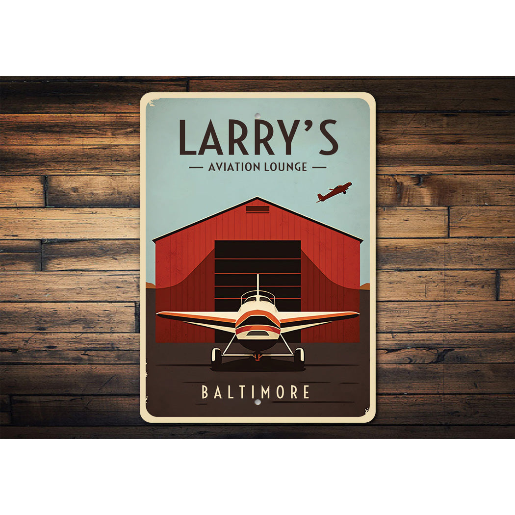 Aviation Lounge Barnhouse Sign