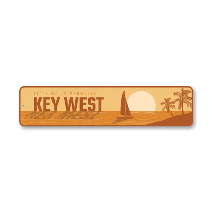 Paradise Key West Sailboat Sign