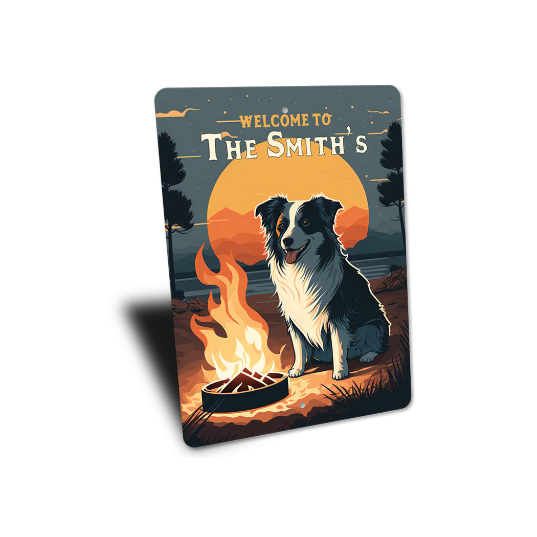 Australian Shepherd Fire Pit Sign