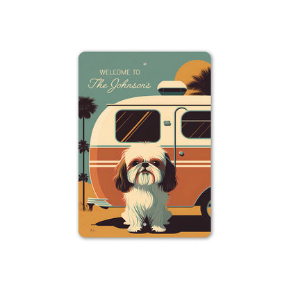 Shih Tzu Welcome To Camper Sign