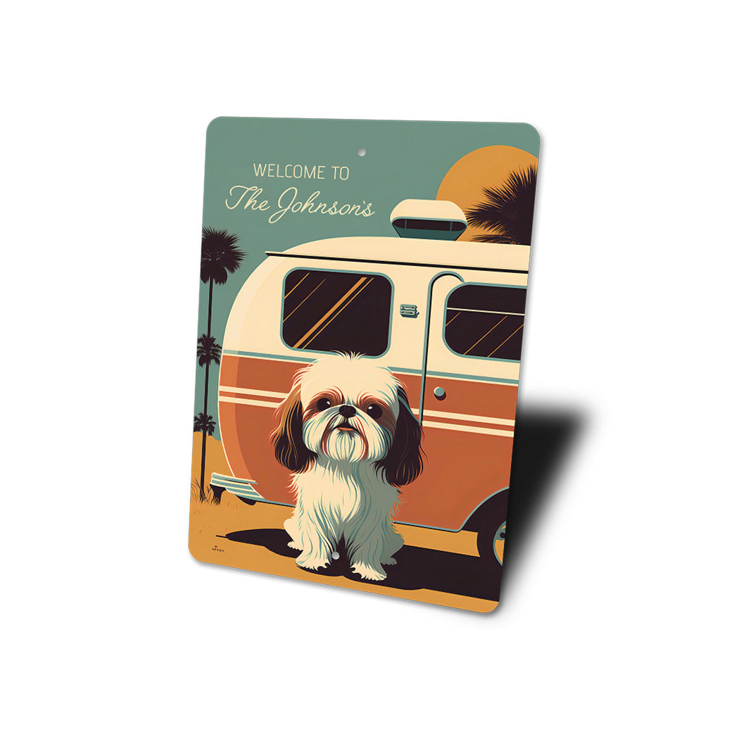 Shih Tzu Welcome To Camper Sign