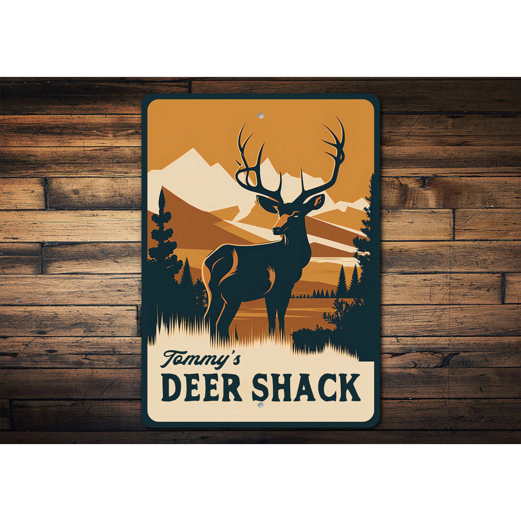 Wilderness Deer Shack Personalized Sign