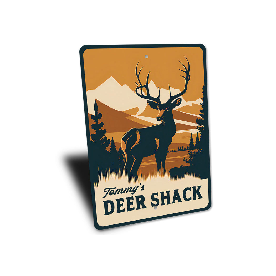 Wilderness Deer Shack Personalized Sign