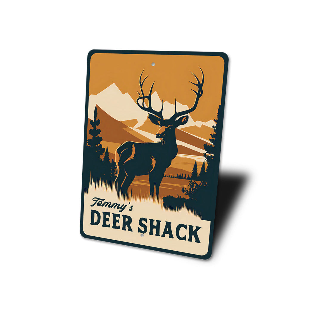 Wilderness Deer Shack Personalized Sign