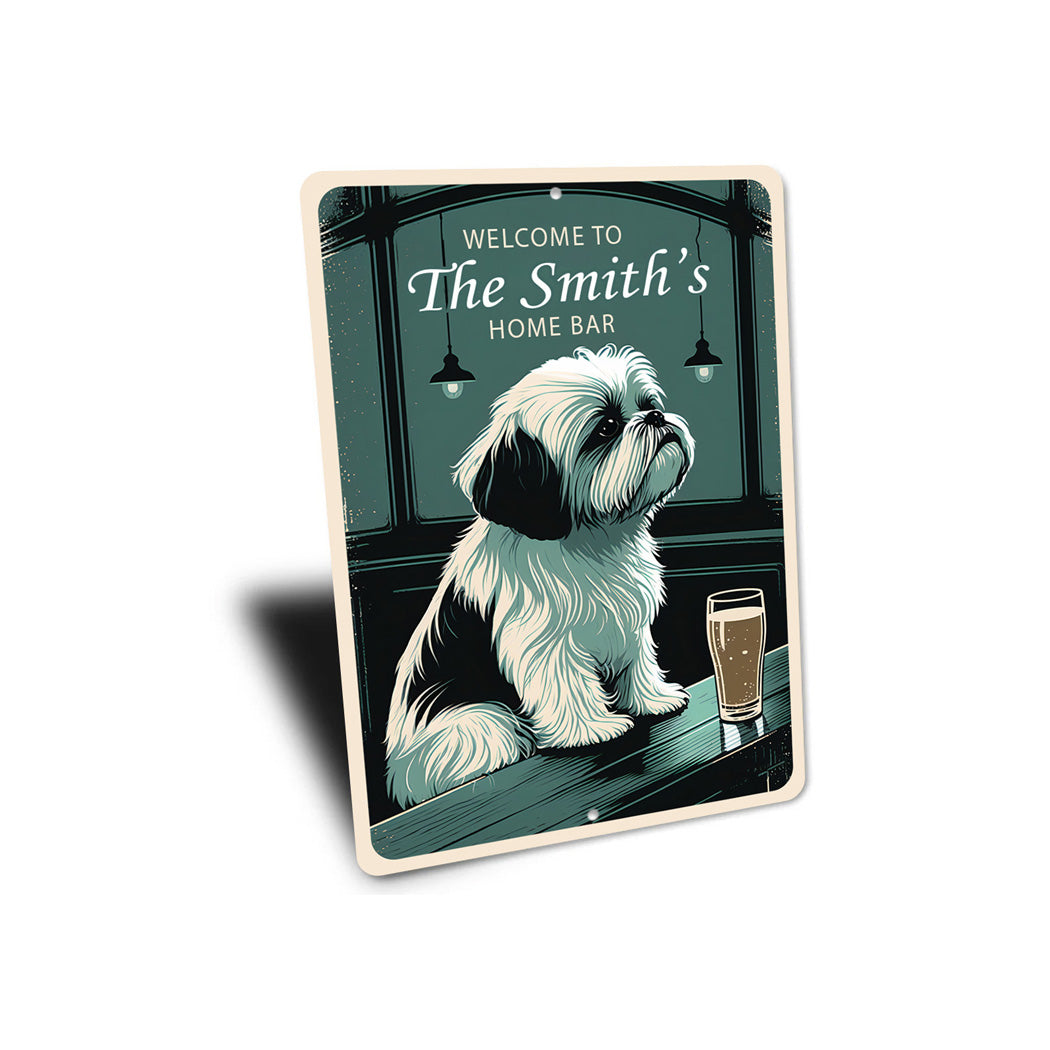 Shih Tzu Family Home Bar Sign