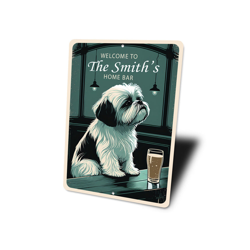 Shih Tzu Family Home Bar Sign