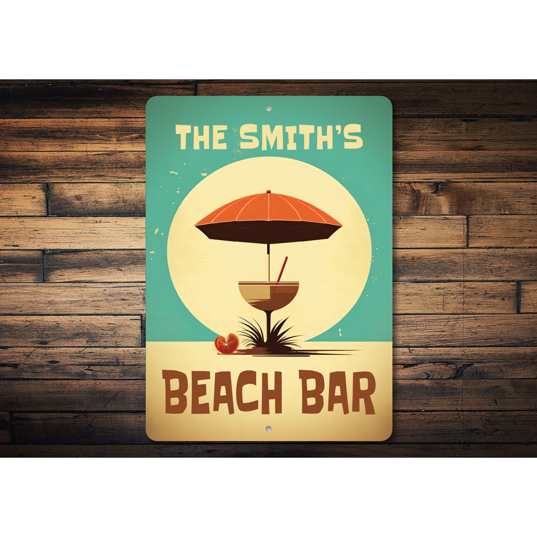 The Family Beach Bar Sign
