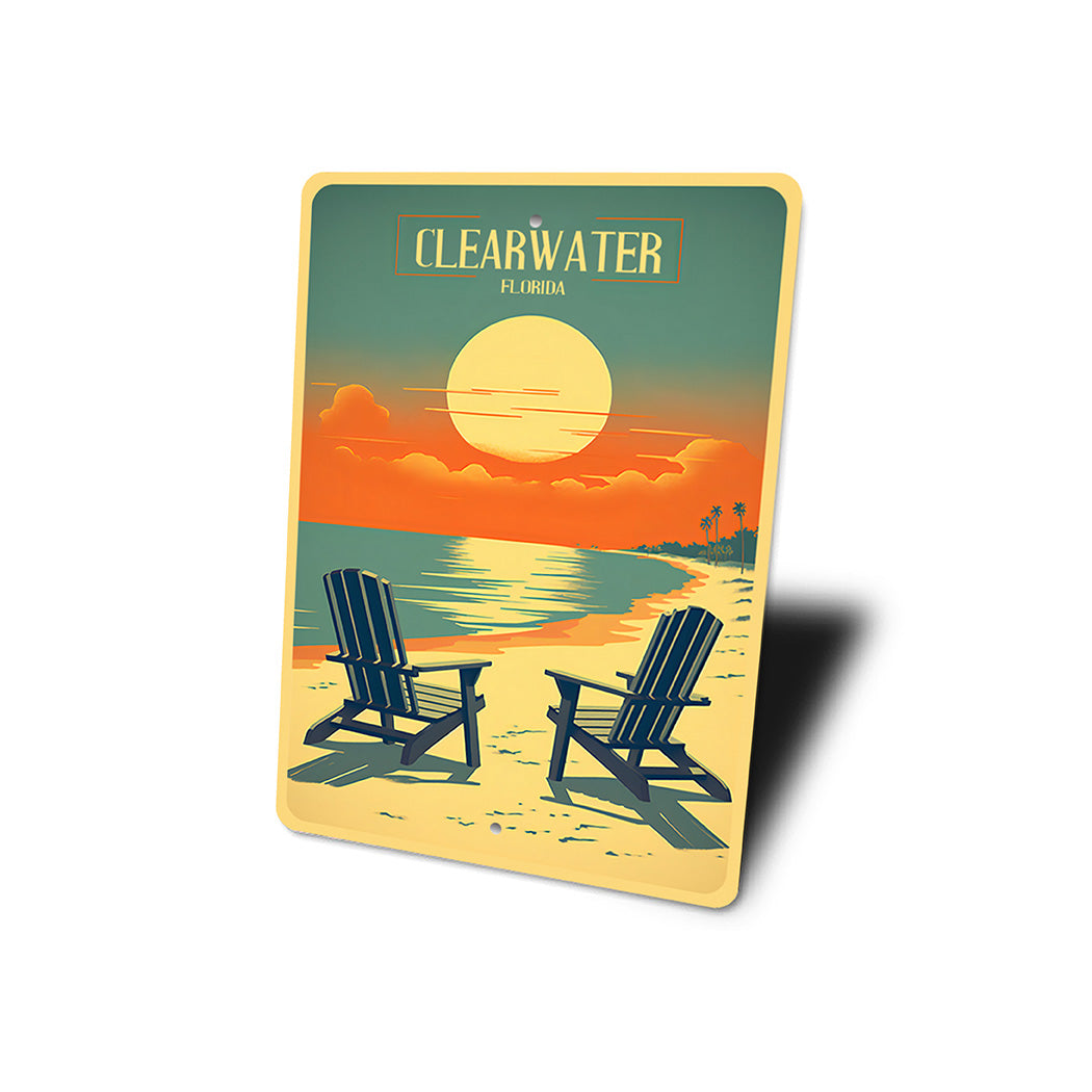 Clearwater Florida Beach Sunset Sign