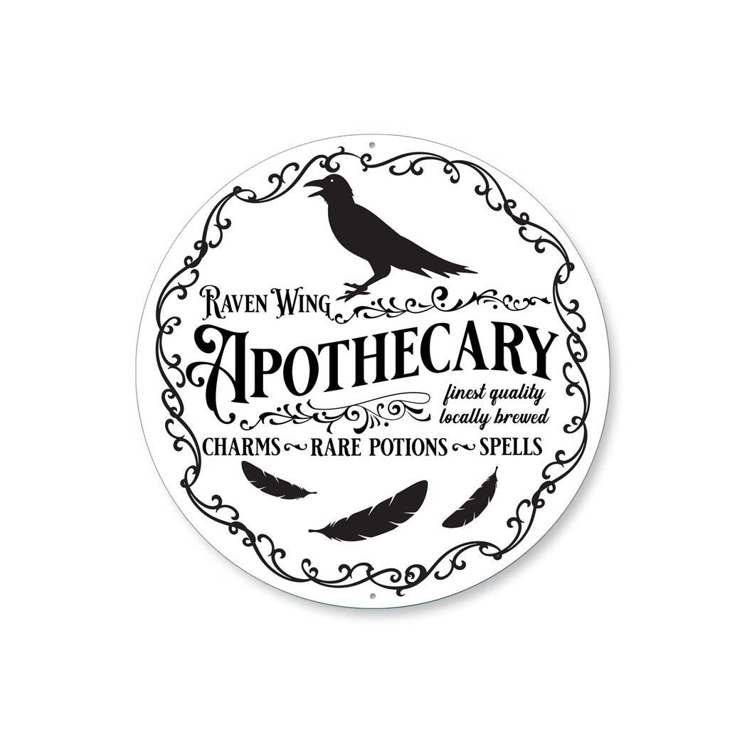 Raven Wing Apothecary Halloween Sign