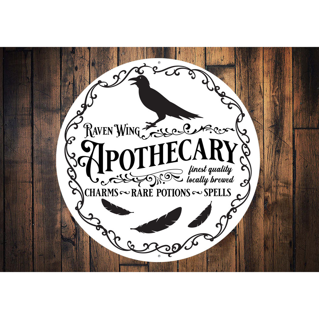 Raven Wing Apothecary Halloween Sign