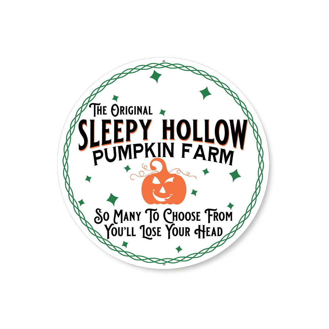 Sleepy Hollow Pumpkin Farm Halloween Sign