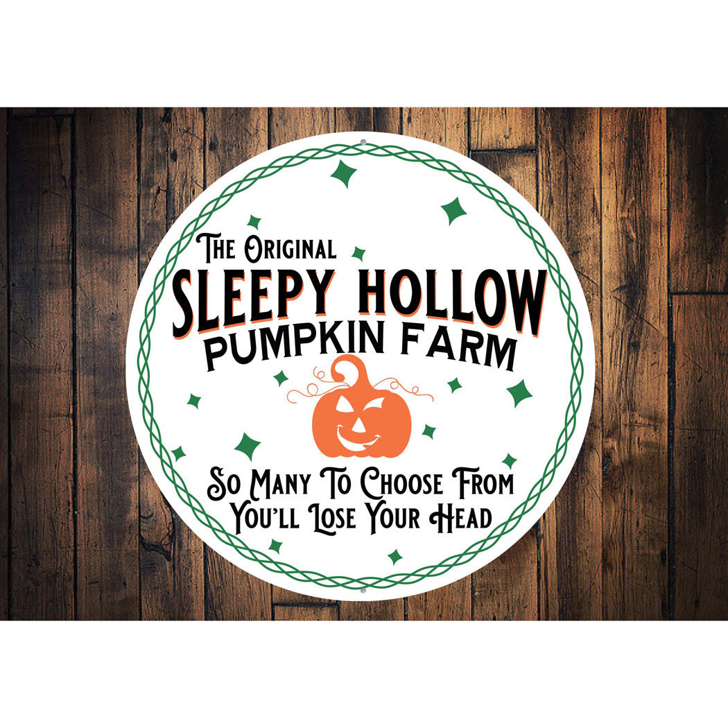 Sleepy Hollow Pumpkin Farm Halloween Sign