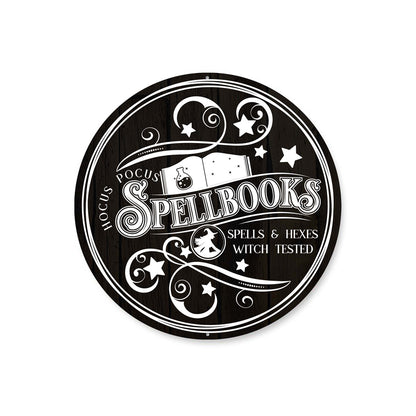 Spellbooks Spells And Hexes Halloween Sign