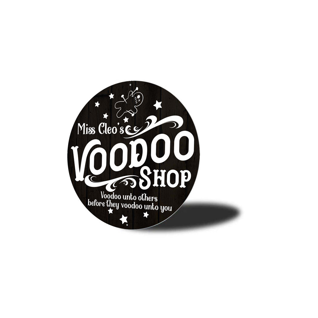 Voodoo Shop Round Halloween Sign