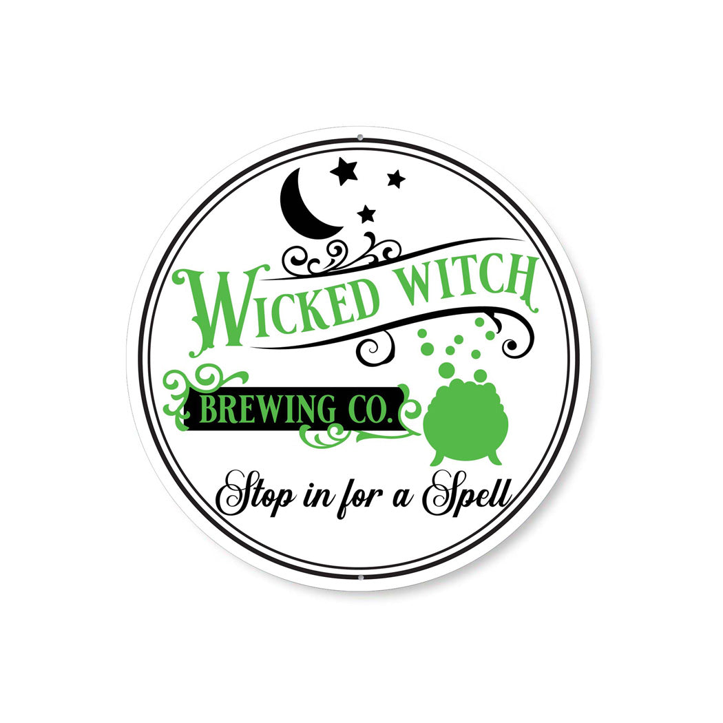 Wicked Witch Brewing Co Halloween Sign