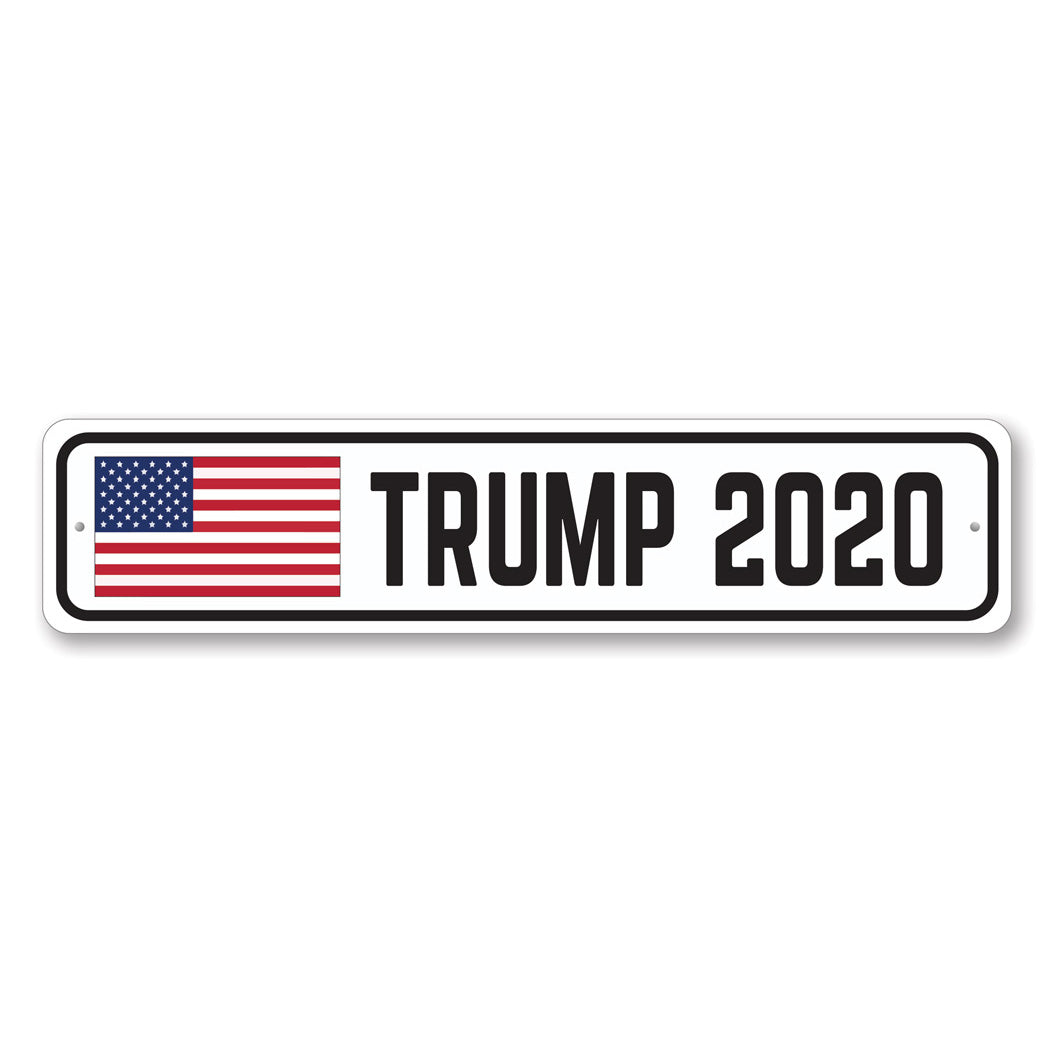 Trump 2024 USA Flag Metal Sign