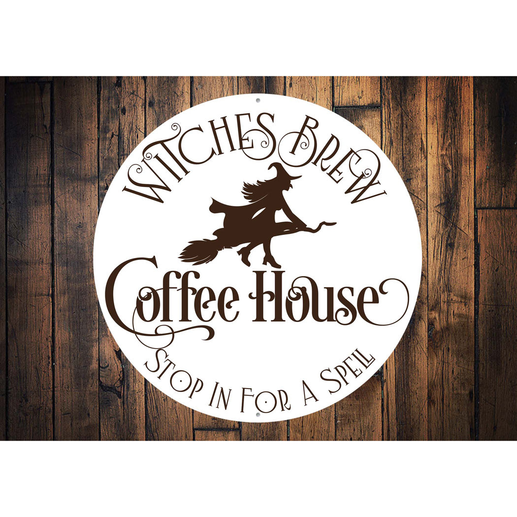 Witches Brew Coffee House Halloween Sign